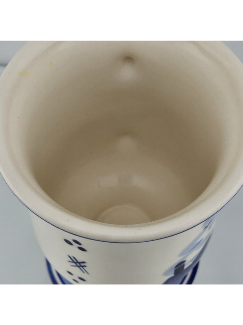 Delft Blue Pottery Mug Handpainted Windmill DAIC Holland Pedestal handle cup - Picture 6 of 12